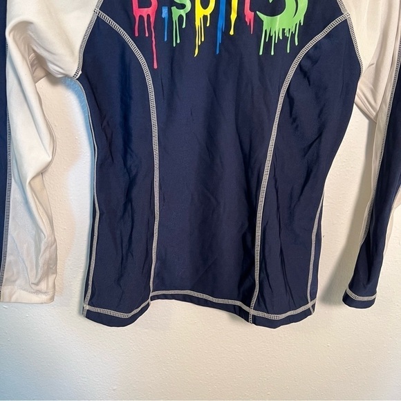 B. Split Rash Guard Navy Blue - Picture 4 of 12